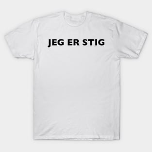 I AM THE STIG - Norwegian Black Writing T-Shirt